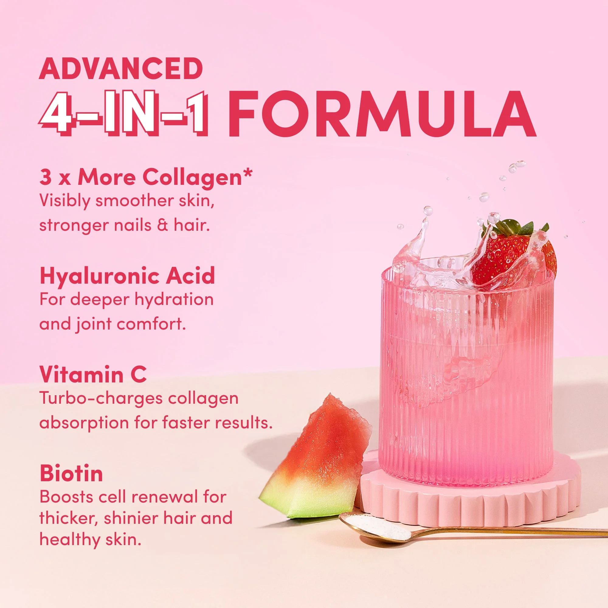 Strawberry Watermelon Collagen Powder - 560g - Image 5